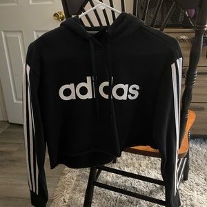Self cropped adidas jacket size medium